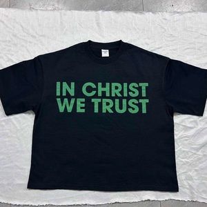 In Christ we trust cropped tee